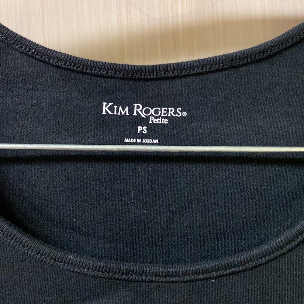 Kim Rodgers Petite Black Scoop Neck Tank Top Size Petite Small - Picture 8 of 9